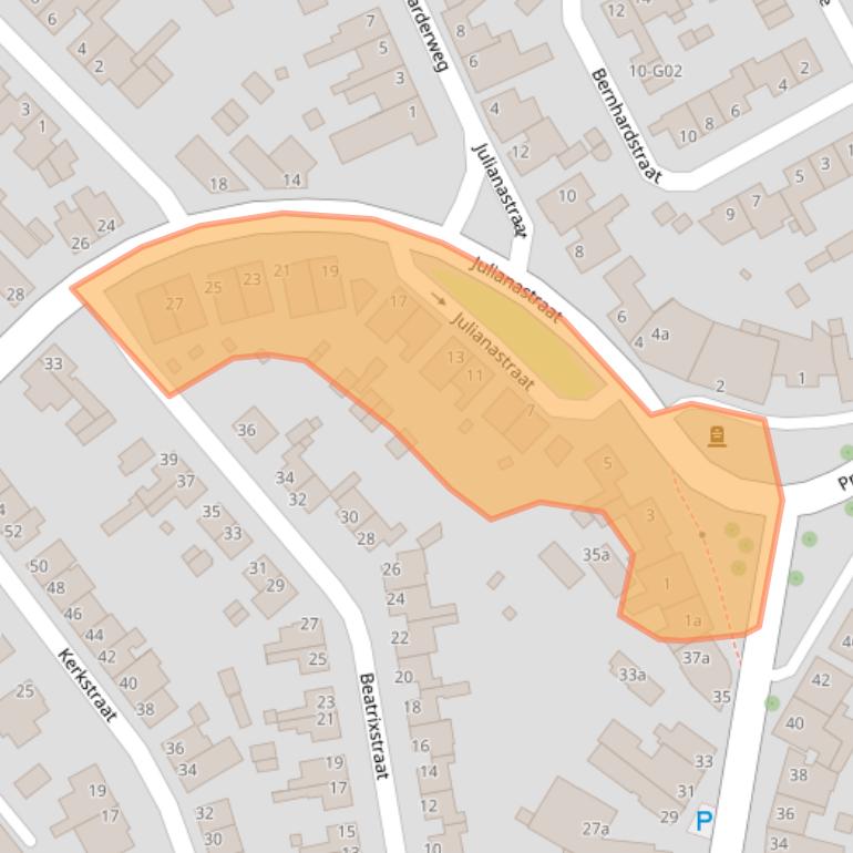 Kaart van postcodegebied 6351GA.