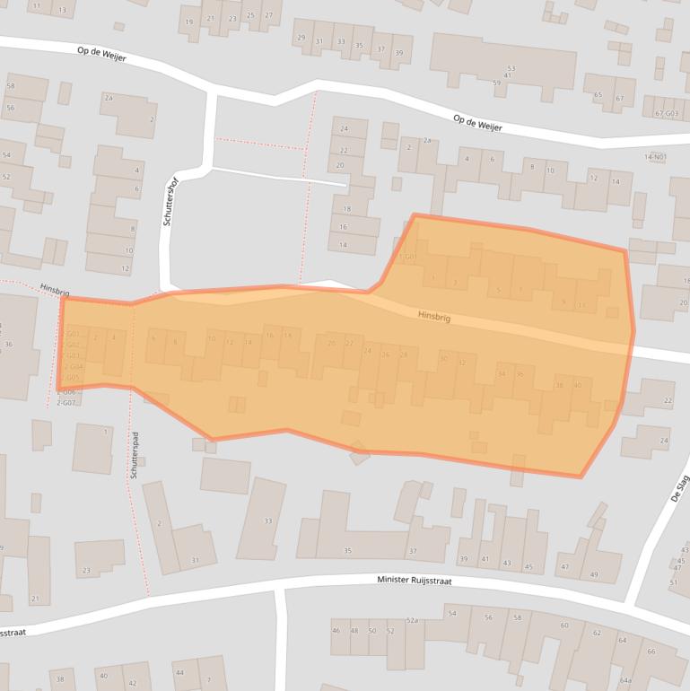 Kaart van postcodegebied 6351GX.