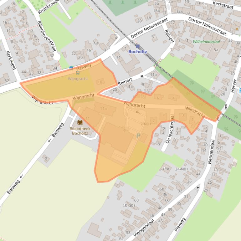 Kaart van postcodegebied 6351HJ.