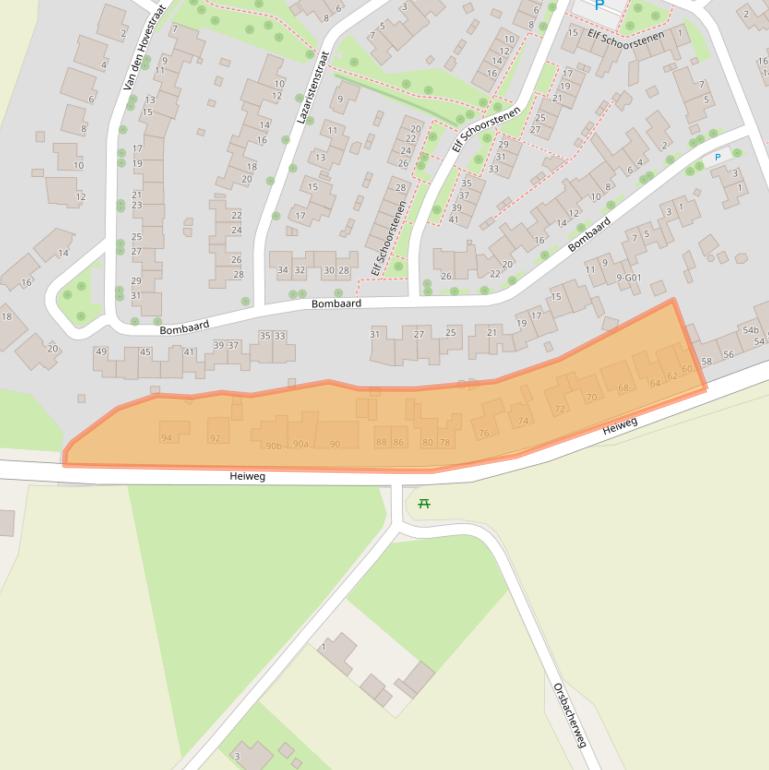 Kaart van postcodegebied 6351HW.