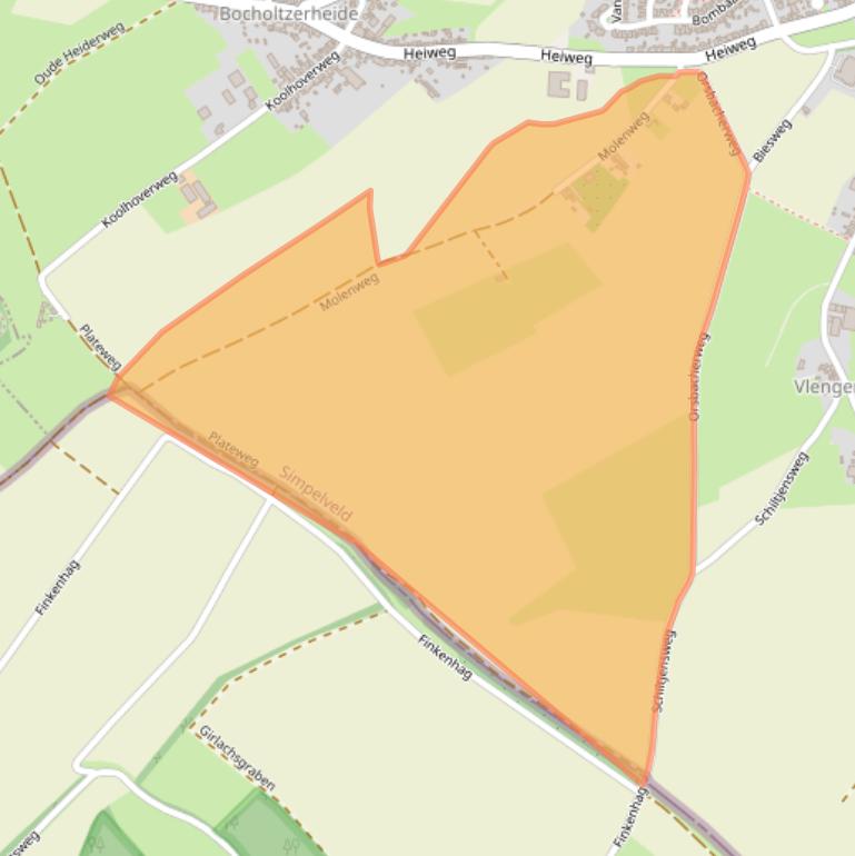 Kaart van postcodegebied 6351JA.