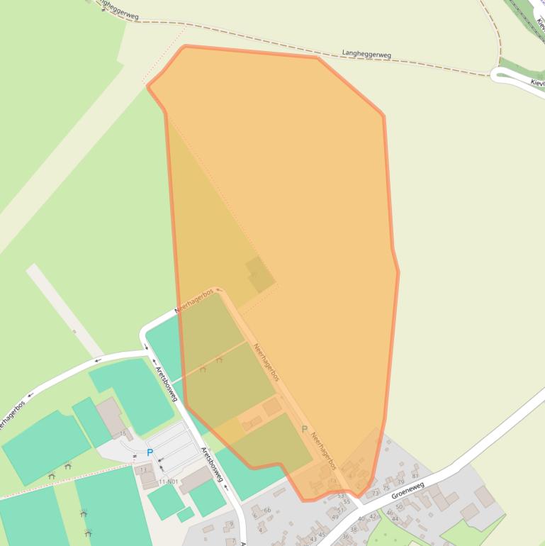 Kaart van postcodegebied 6351JJ.