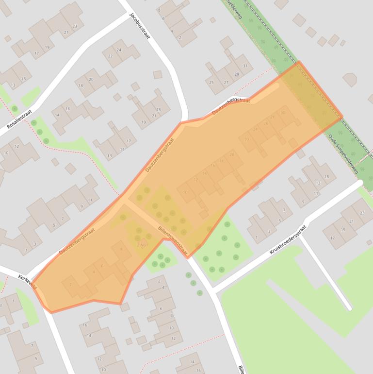 Kaart van postcodegebied 6351LS.