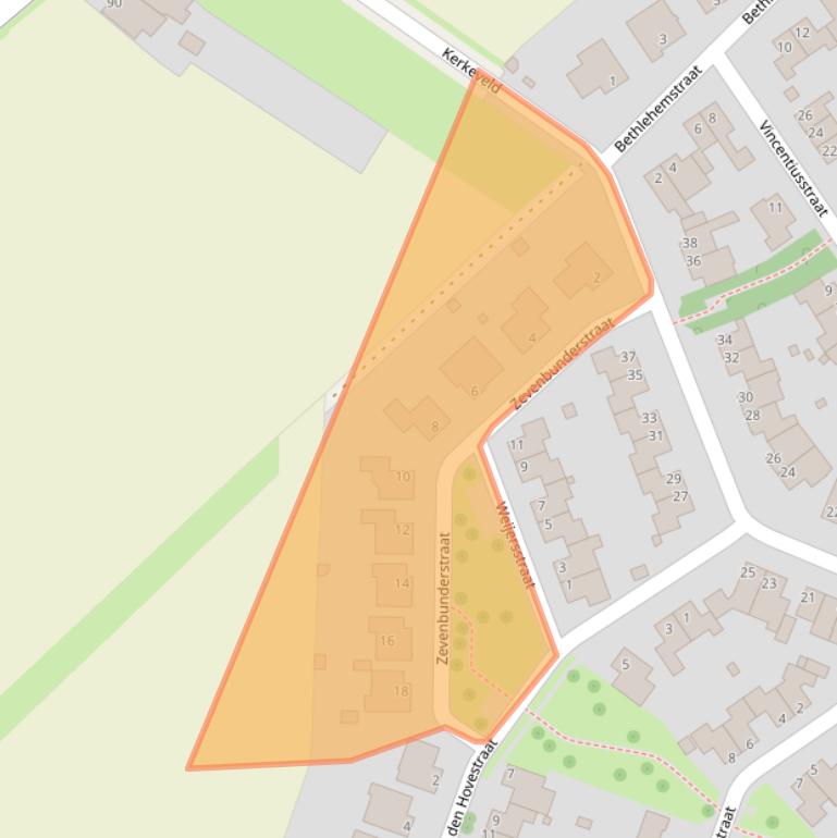 Kaart van postcodegebied 6351LX.