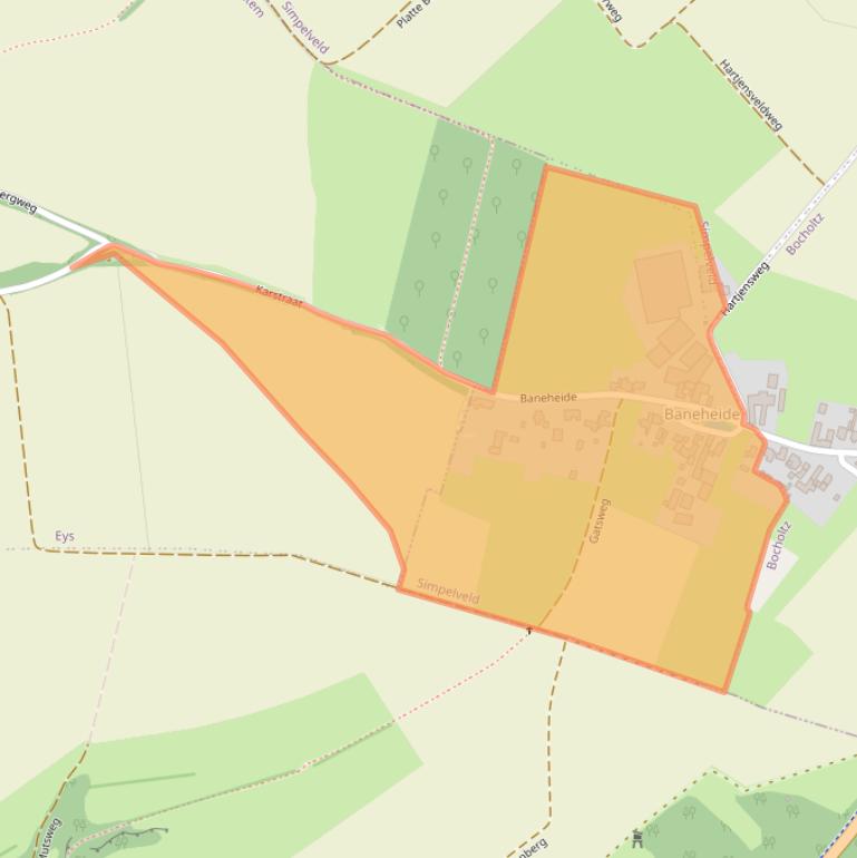 Kaart van postcodegebied 6353.