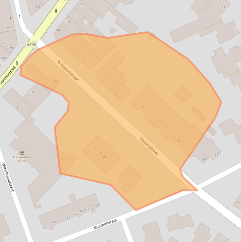 Kaart van postcodegebied 6361AE.