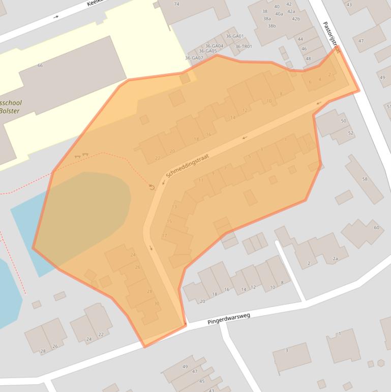 Kaart van postcodegebied 6361AZ.