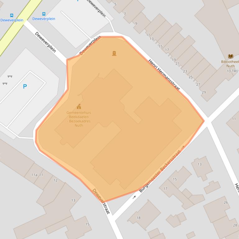 Kaart van postcodegebied 6361BZ.