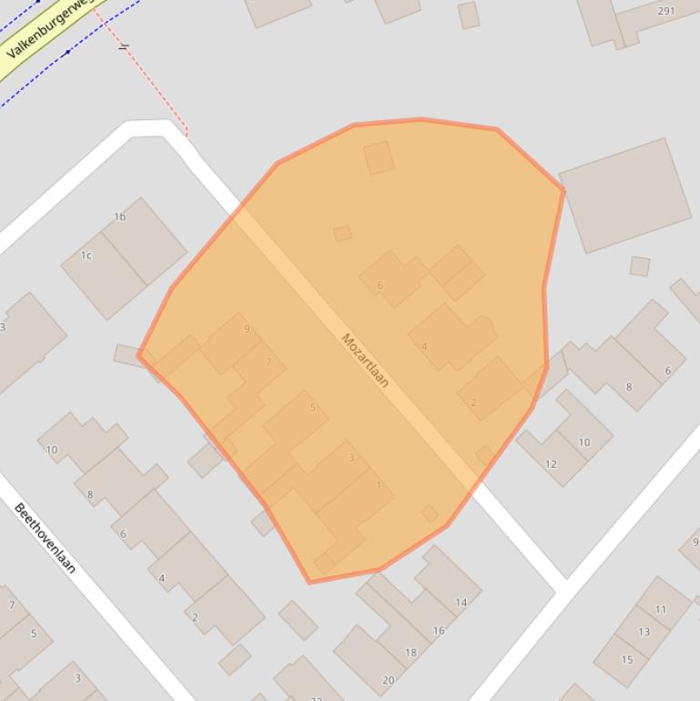 Kaart van postcodegebied 6361CJ.