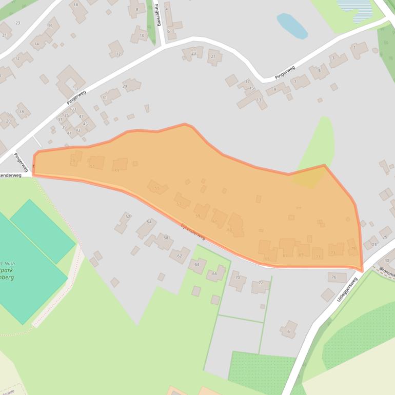 Kaart van postcodegebied 6361DG.