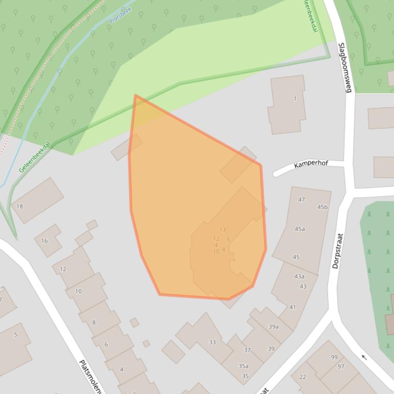 Kaart van postcodegebied 6361DL.