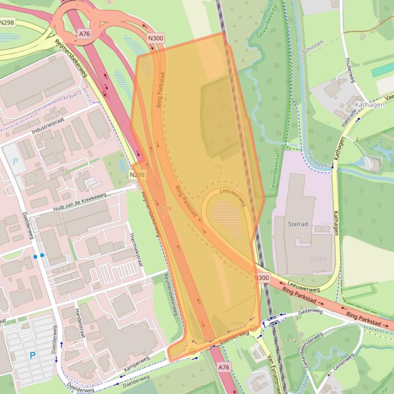 Kaart van postcodegebied 6361DT.