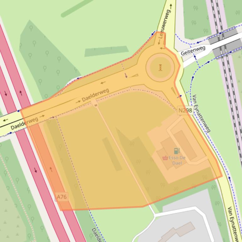 Kaart van postcodegebied 6361DZ.