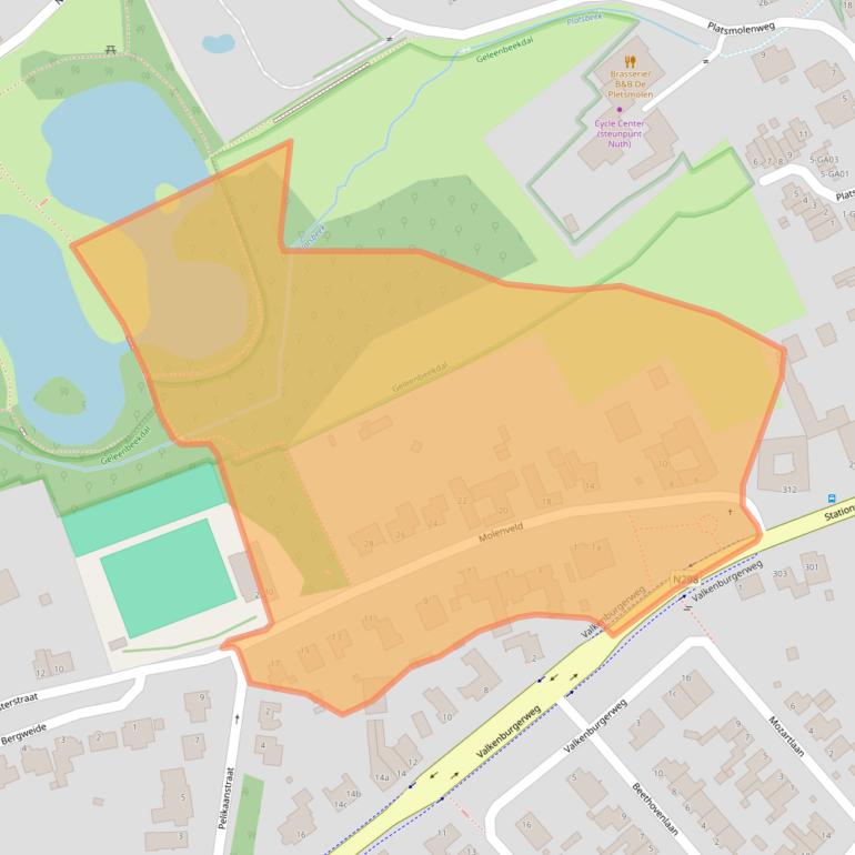 Kaart van postcodegebied 6361EP.