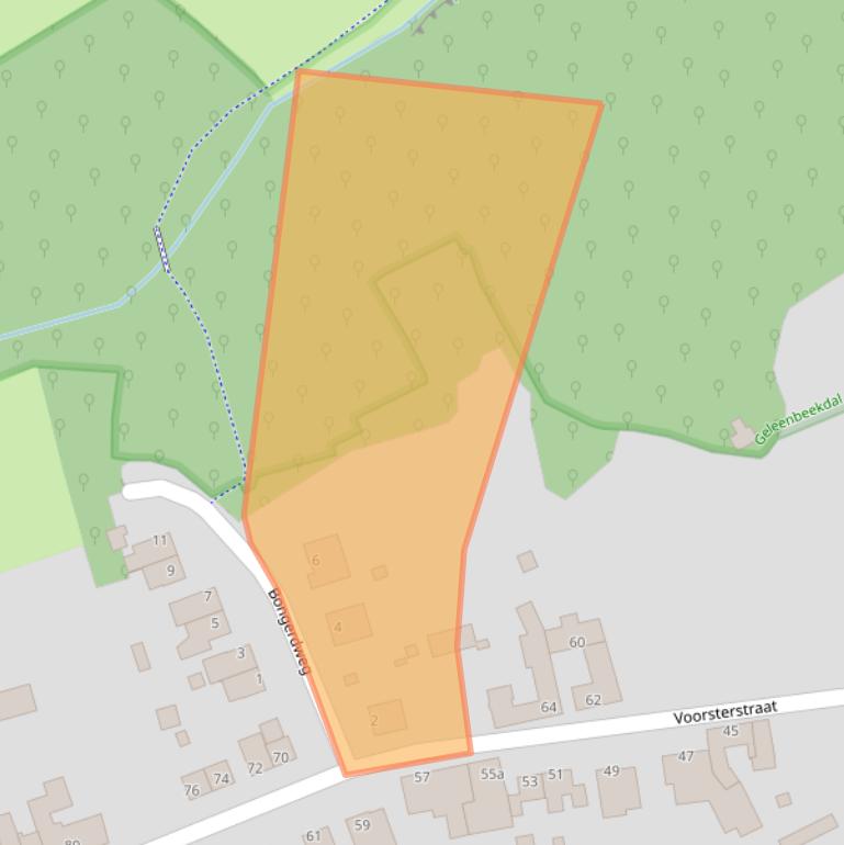 Kaart van postcodegebied 6361EZ.