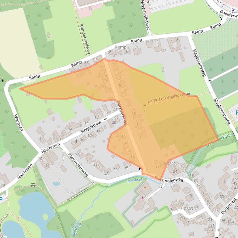 Kaart van postcodegebied 6361GW.