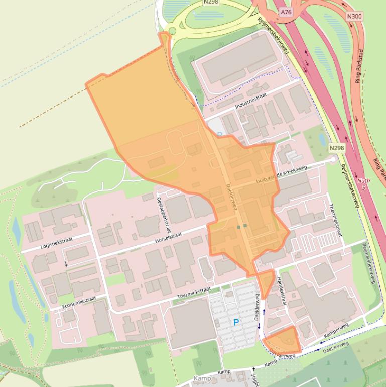 Kaart van postcodegebied 6361HK.