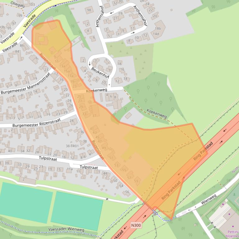 Kaart van postcodegebied 6361HS.