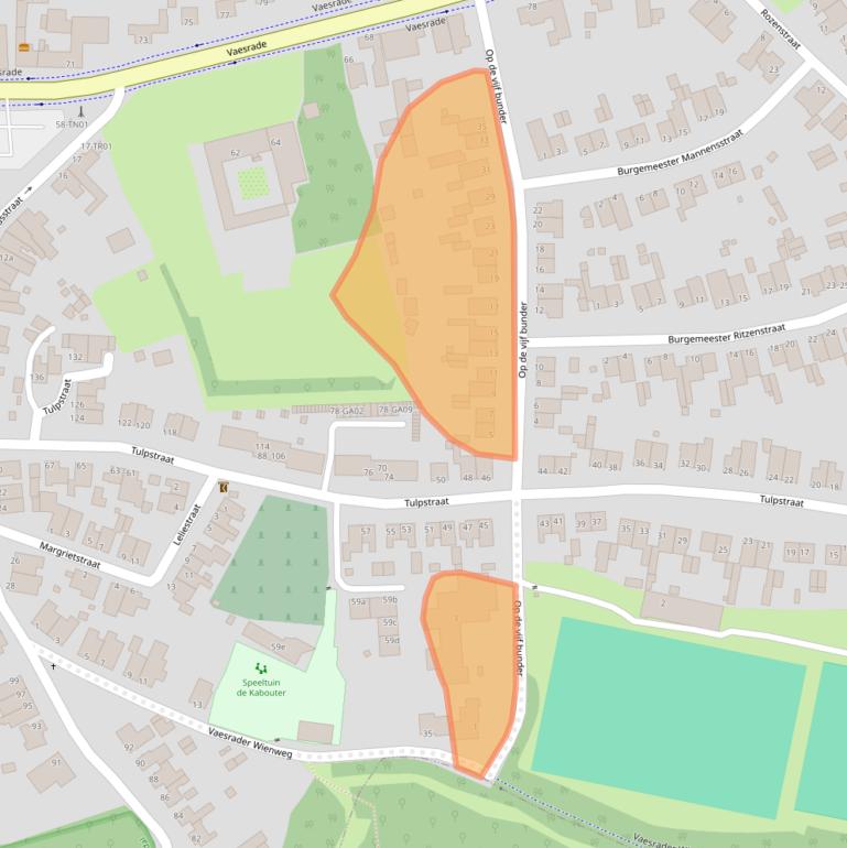 Kaart van postcodegebied 6361JE.