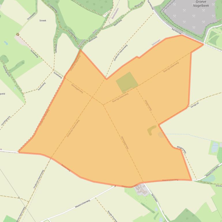 Kaart van postcodegebied 6361JZ.