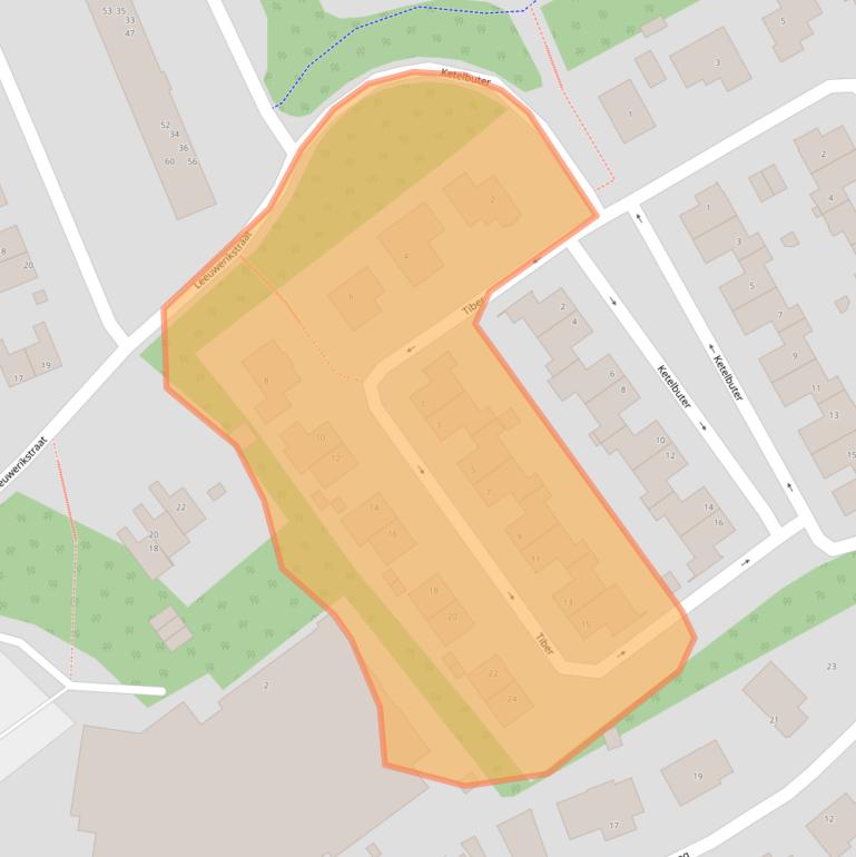 Kaart van postcodegebied 6361TD.
