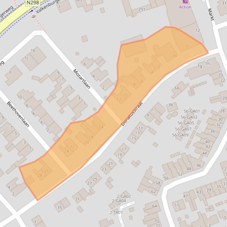 Kaart van postcodegebied 6361TR.