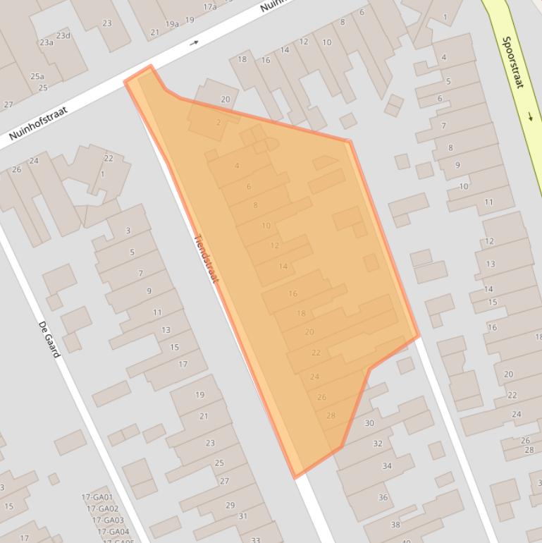 Kaart van postcodegebied 6361XS.