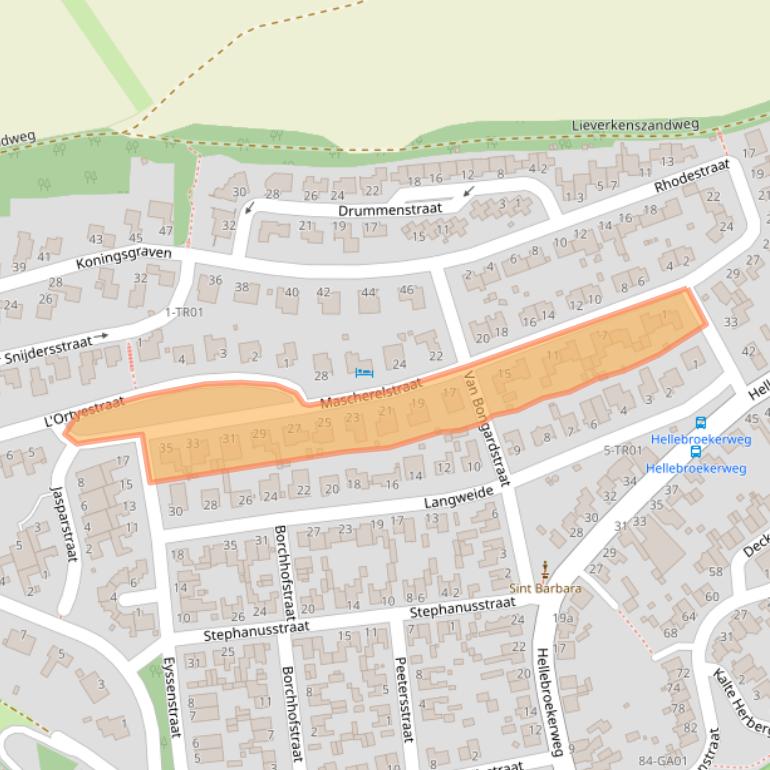 Kaart van postcodegebied 6363AV.