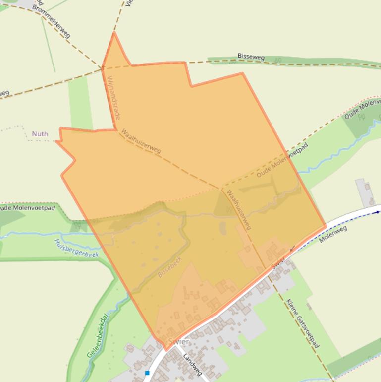 Kaart van postcodegebied 6363CL.