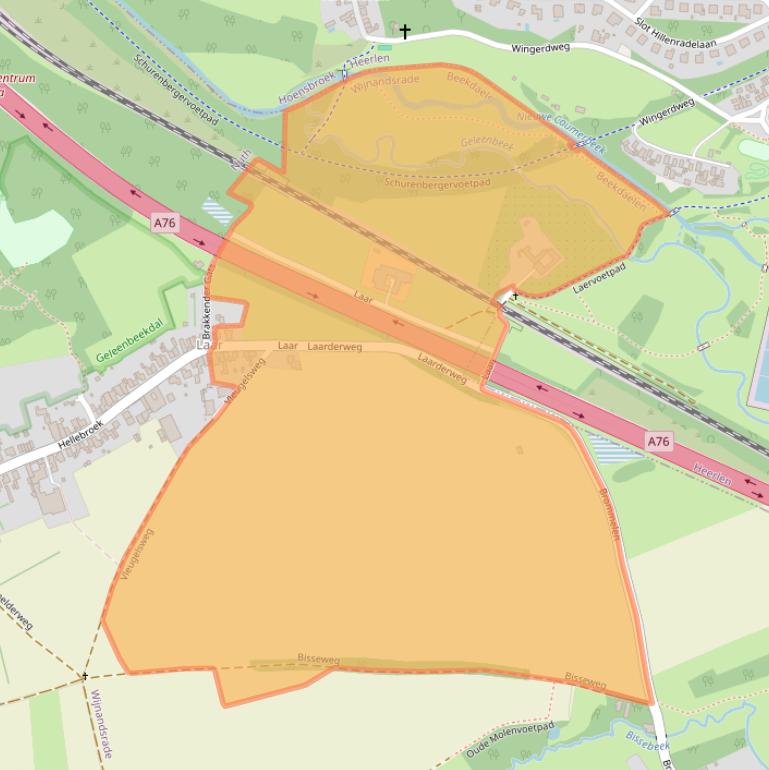 Kaart van postcodegebied 6363CT.