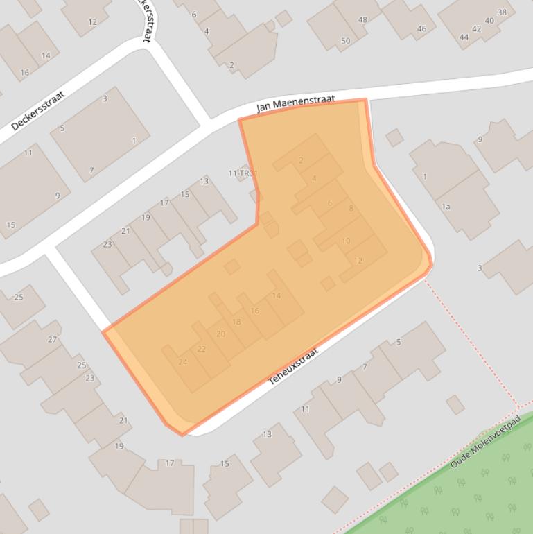 Kaart van postcodegebied 6363EC.