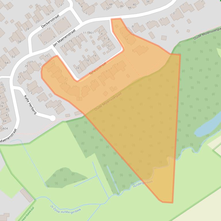 Kaart van postcodegebied 6363ED.