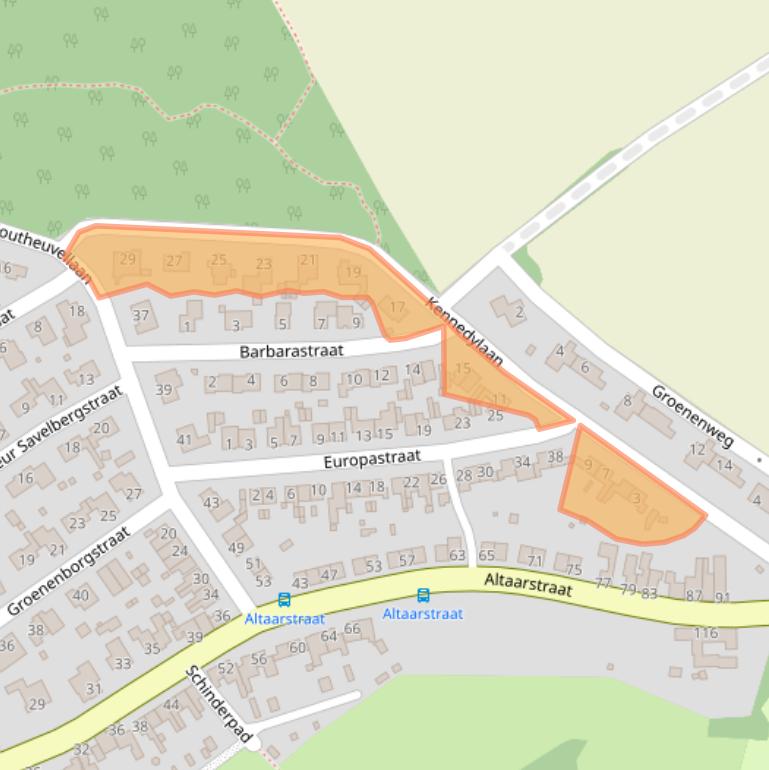 Kaart van postcodegebied 6365AN.