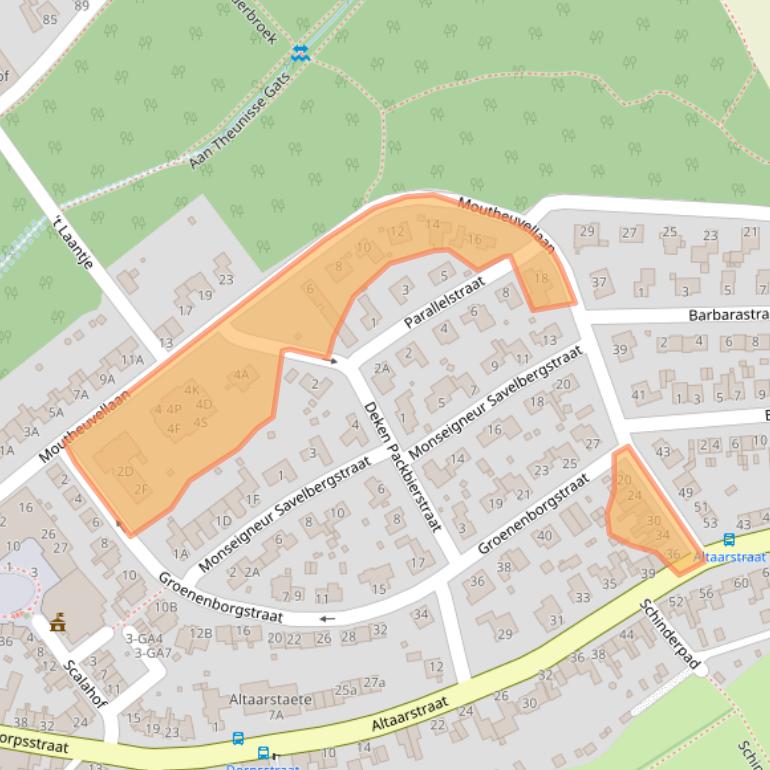 Kaart van postcodegebied 6365AZ.