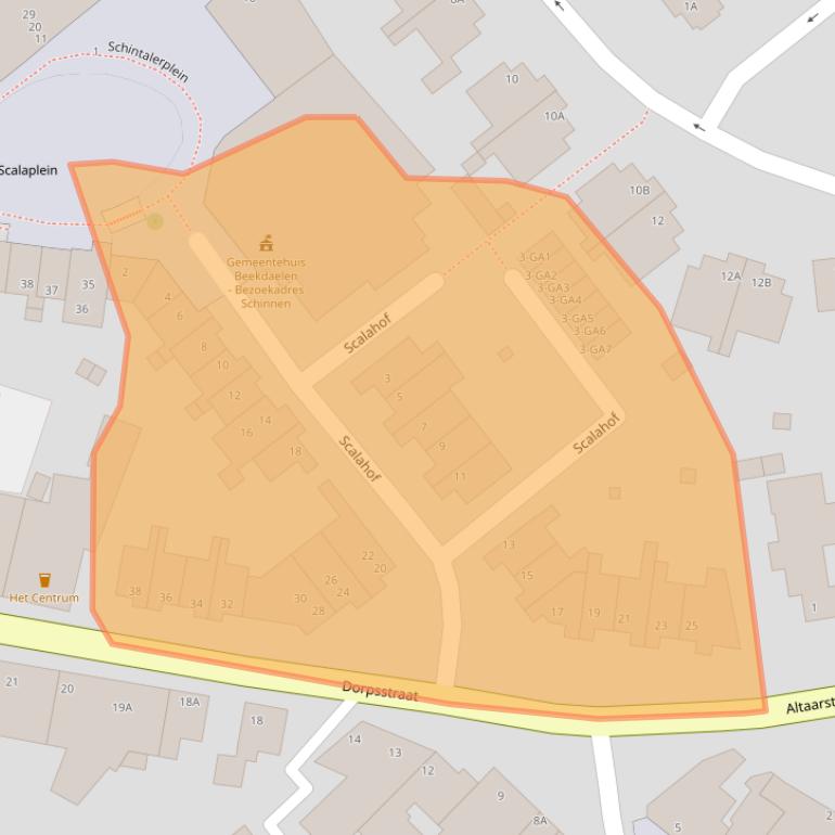 Kaart van postcodegebied 6365BK.