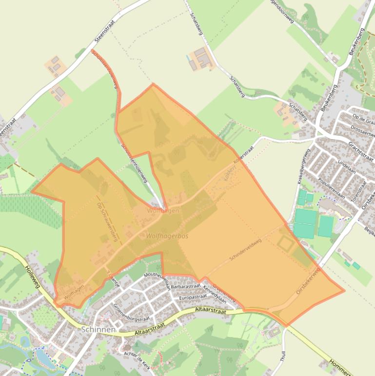 Kaart van postcodegebied 6365BM.