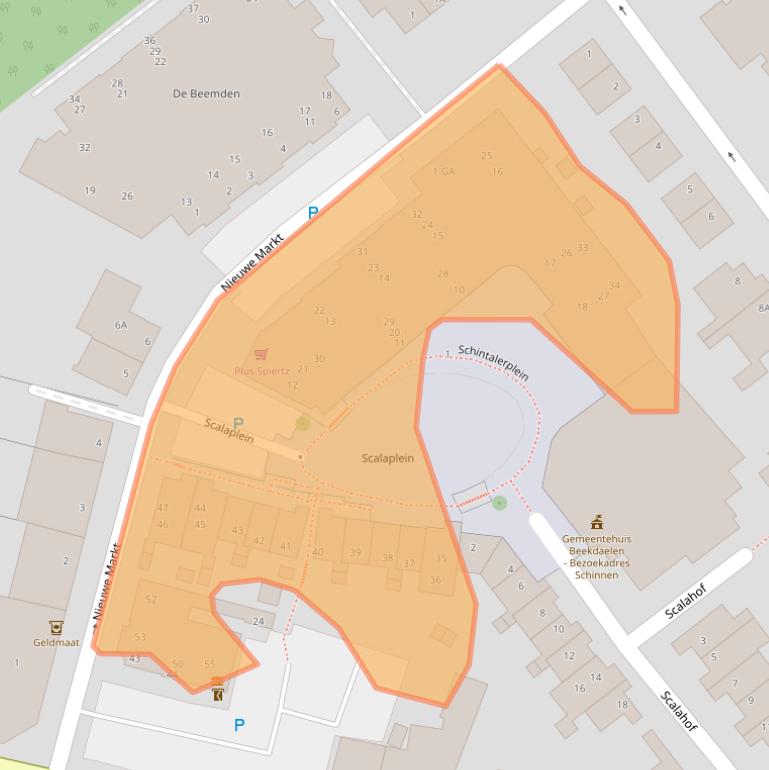 Kaart van postcodegebied 6365BP.