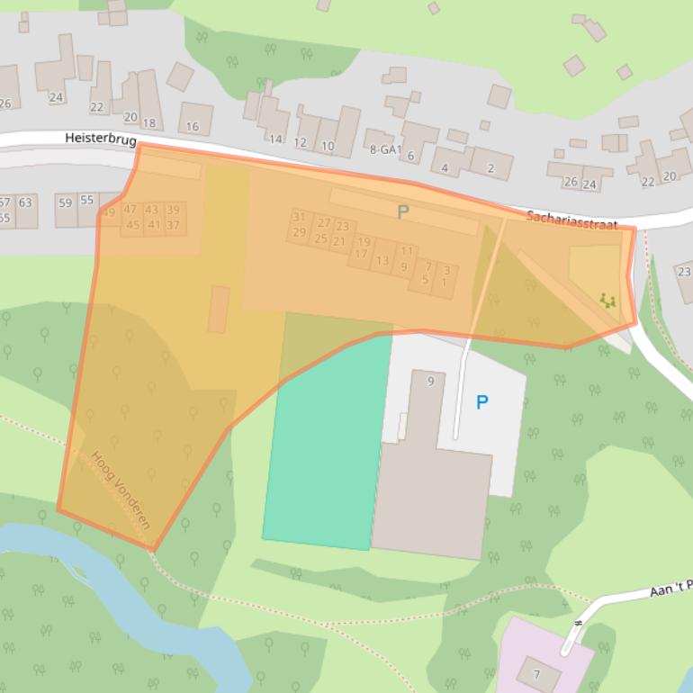 Kaart van postcodegebied 6365CA.