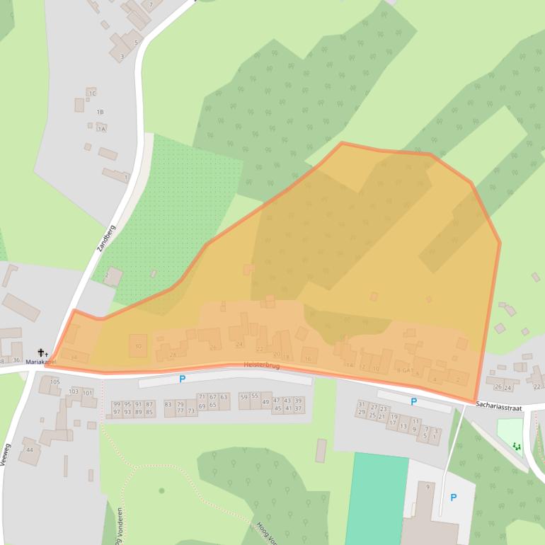 Kaart van postcodegebied 6365CD.