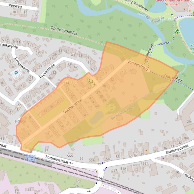 Kaart van postcodegebied 6365CR.