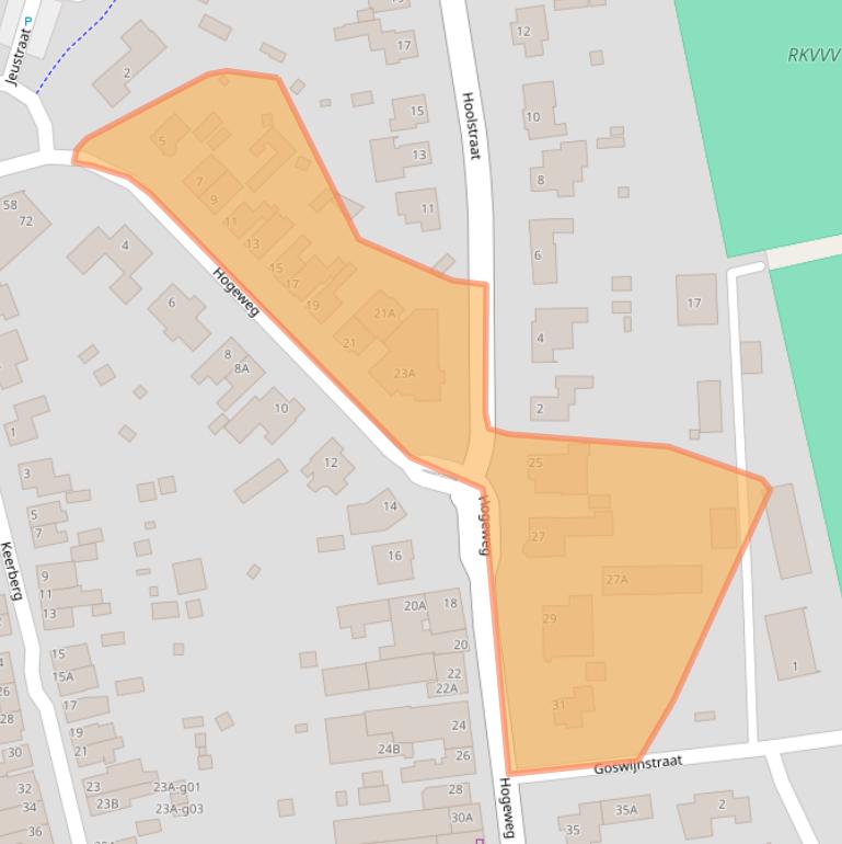 Kaart van postcodegebied 6367BA.