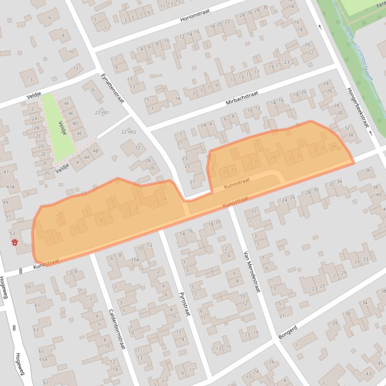 Kaart van postcodegebied 6367CS.