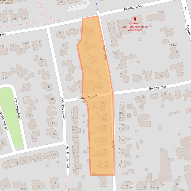 Kaart van postcodegebied 6367EL.