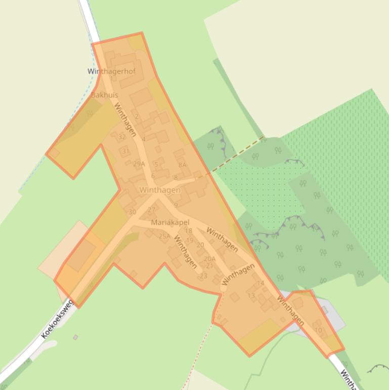 Kaart van postcodegebied 6367GX.