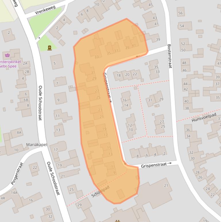 Kaart van postcodegebied 6367HN.