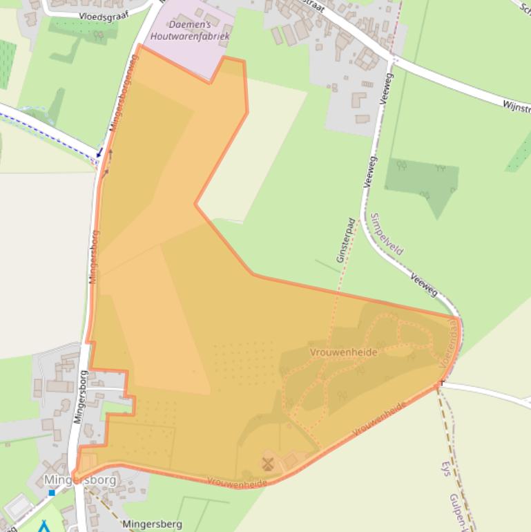 Kaart van postcodegebied 6367JZ.