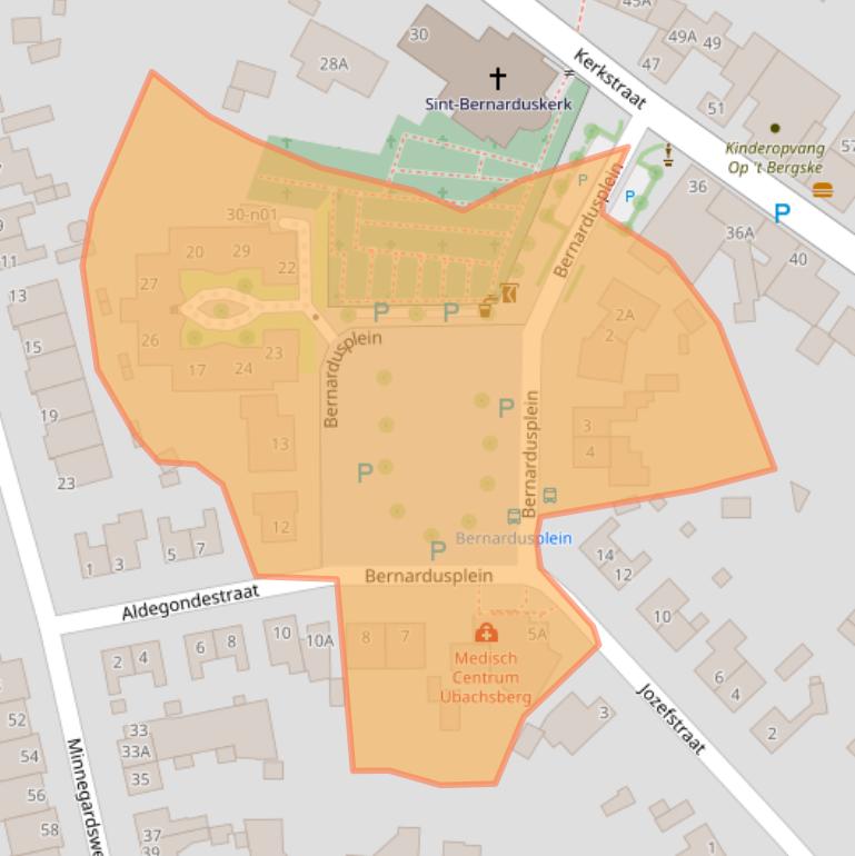 Kaart van postcodegebied 6367KC.