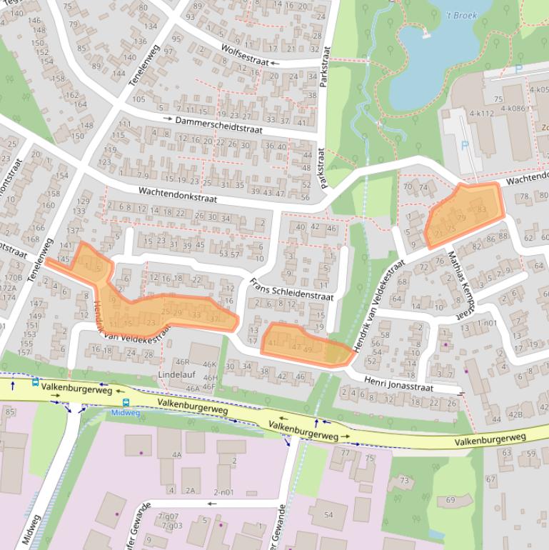 Kaart van postcodegebied 6367SE.