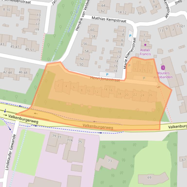 Kaart van postcodegebied 6367SP.