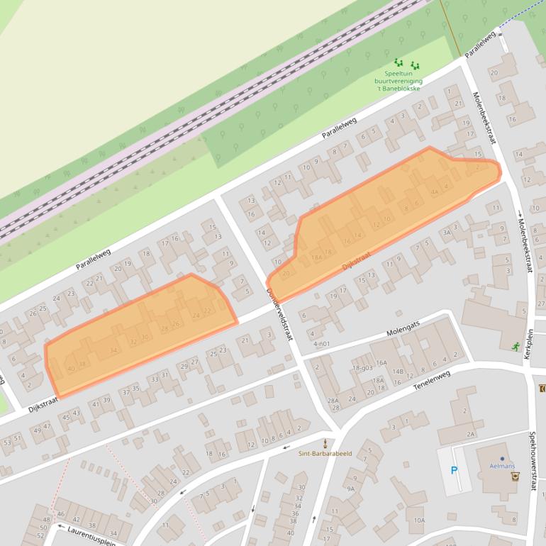 Kaart van postcodegebied 6367XV.